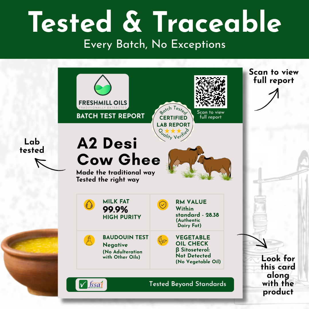 Agna A2 Desi Cow Ghee - Hand Churned from Curd