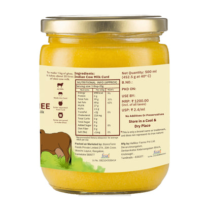 Agna A2 Desi Cow Ghee - Hand Churned from Curd