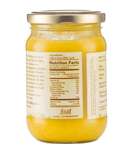 Agna A2 Desi Cow Ghee - Hand Churned from Curd