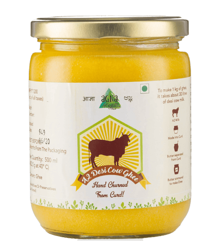 Agna A2 Desi Cow Ghee - Hand Churned from Curd