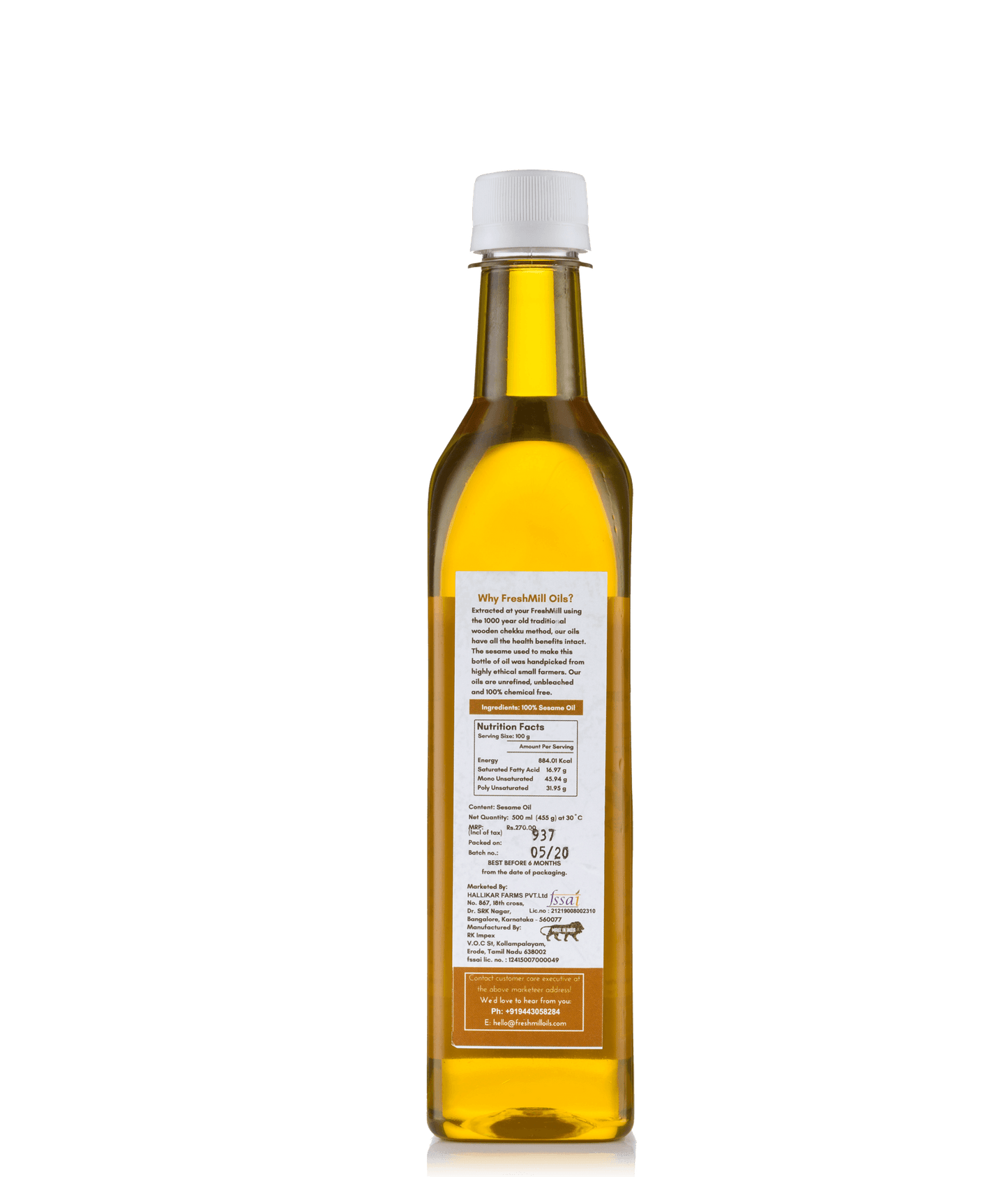 Cold Pressed Sesame Oil