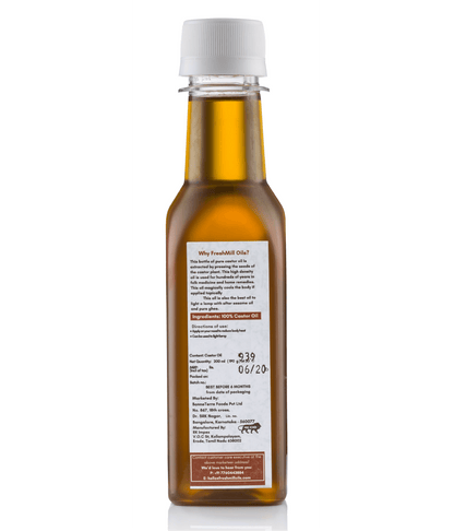 Pure Cold Pressed Castor Oil, 200ml