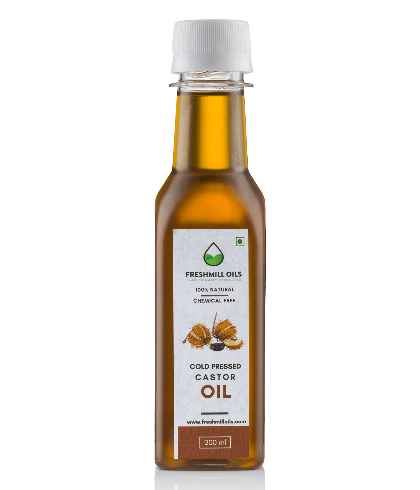 Pure Cold Pressed Castor Oil, 200ml