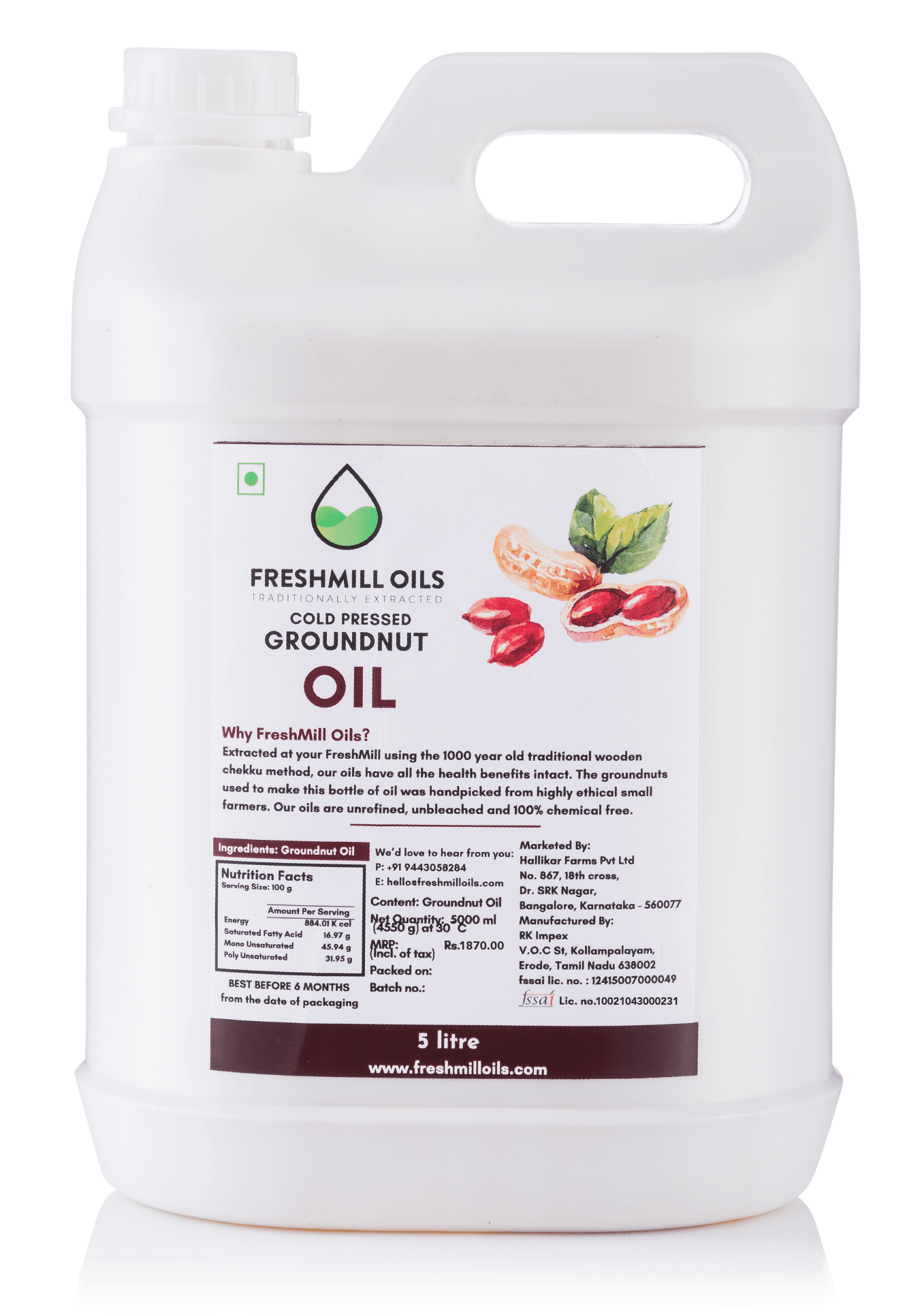 Cold Pressed Groundnut Oil