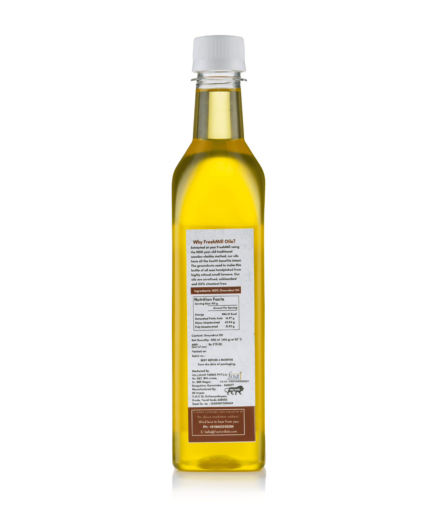 Cold Pressed Groundnut Oil