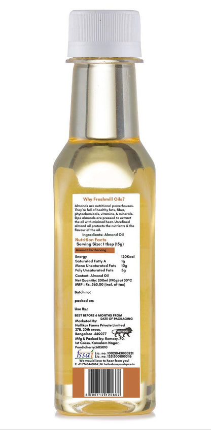 Cold Pressed Almond Oil 200ml