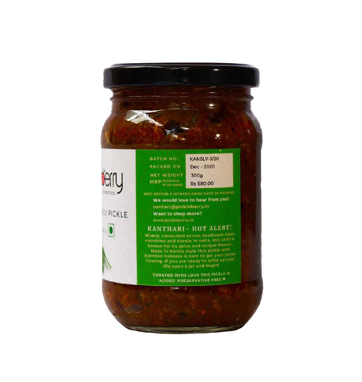 Pickleberry Homemade Bird's Eye Chilli Pickle