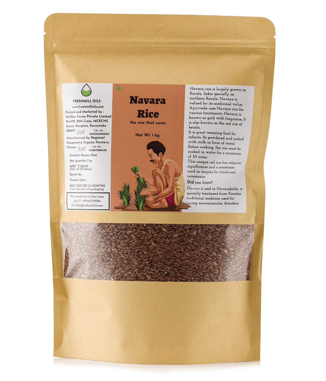 Organic Navara Rice – FreshMill Oils