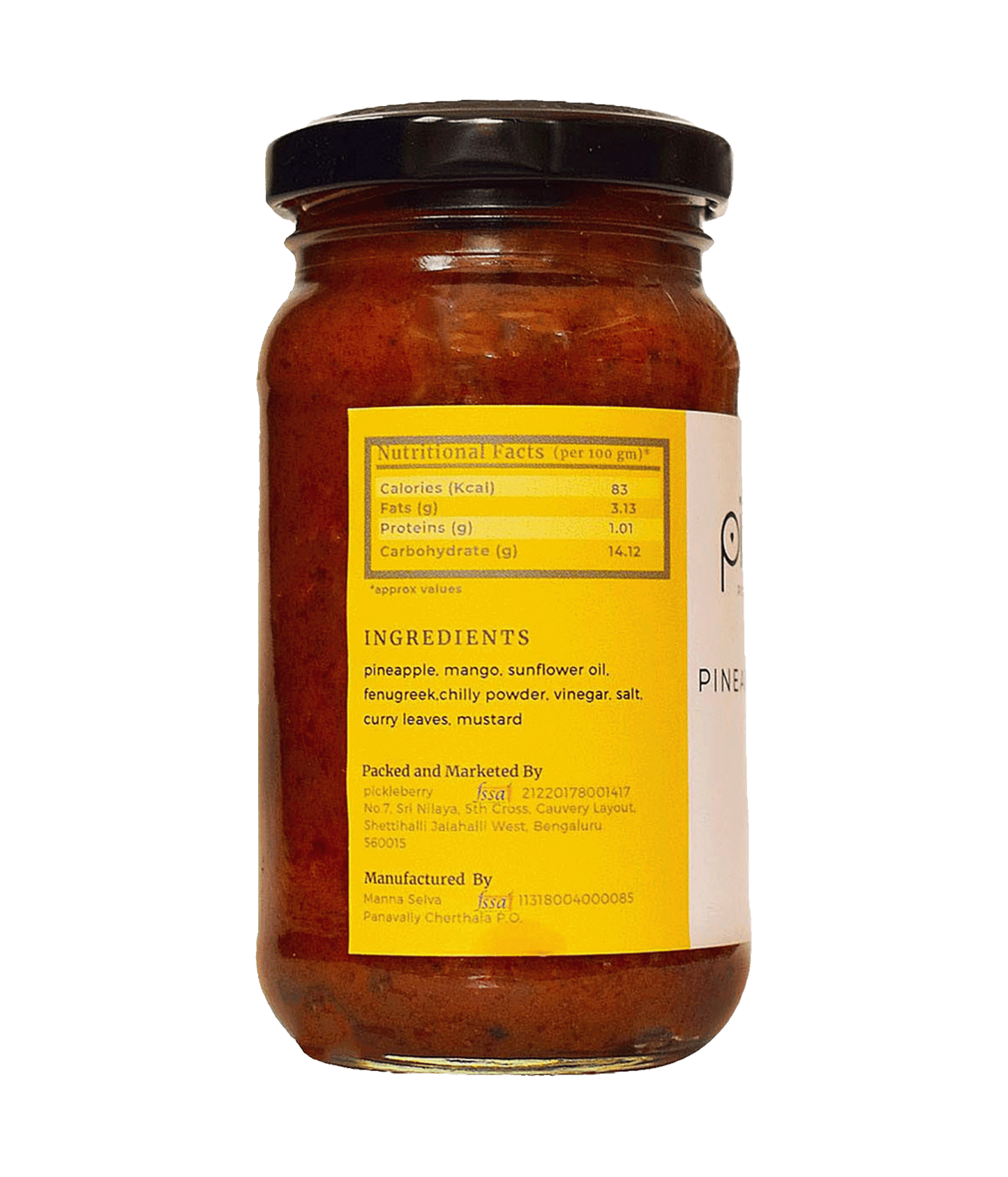 Pickleberry Homemade Pineapple & Mango Pickle