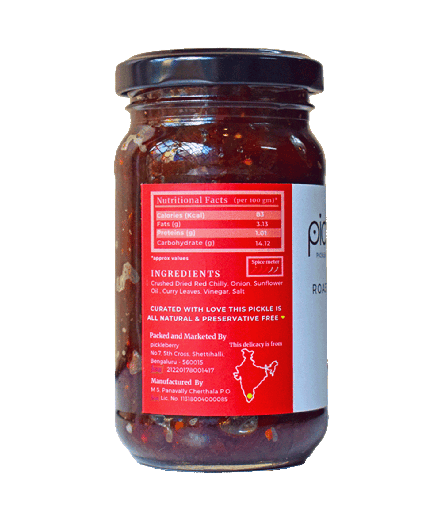 Pickleberry Homemade Roasted Red Chilli Pickle