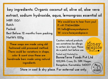 Coconut oil soap bars - pack of 3